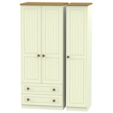 Warwick Tall 3 Door 2 Drawer Wardrobe